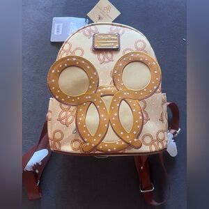 New  Disney Parks Mickey Pretzel Backpack Loungefly  Disneyland